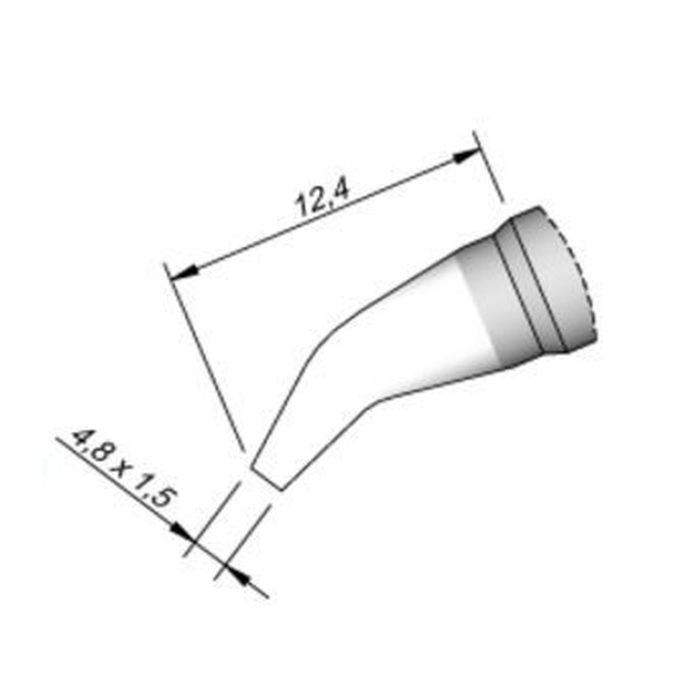 Наконечник JBC C250-412 клиновидный 4,8 х 1,5 мм (изогнутый)