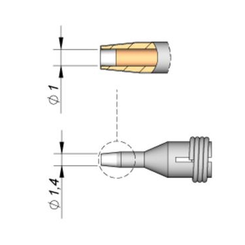 Наконечник JBC C360-003 демонтажный 1,0 мм