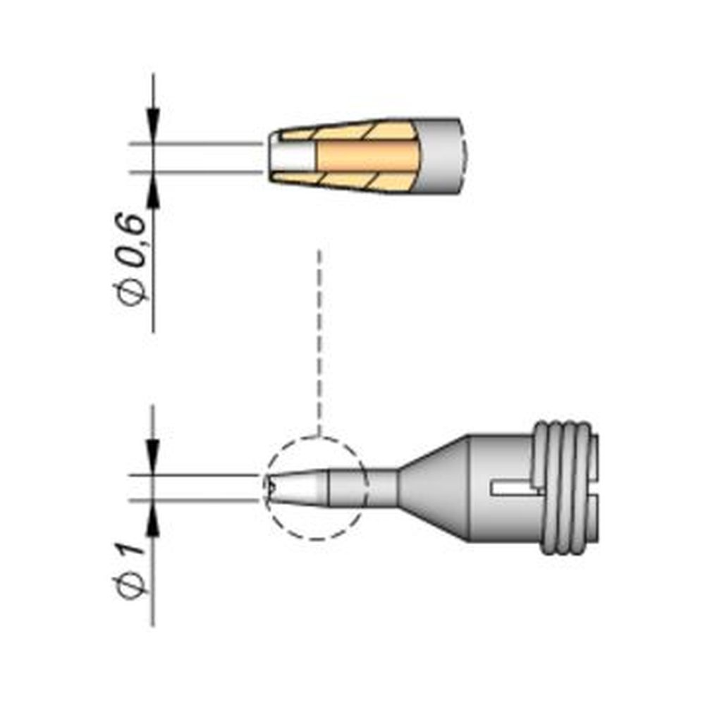 Наконечник JBC C360-011 для очистки контактных площадок 0,6 мм