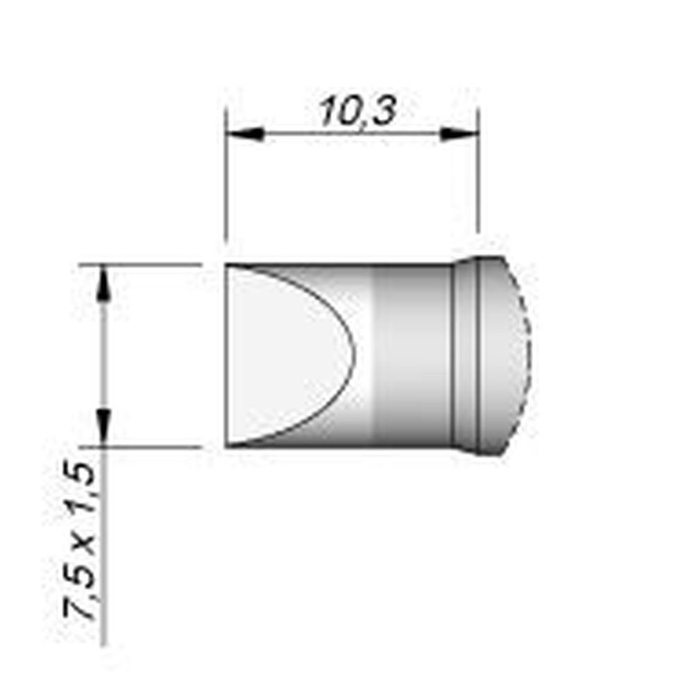 Наконечник JBC C470-004 клиновидный 7,5 х 1,5 мм