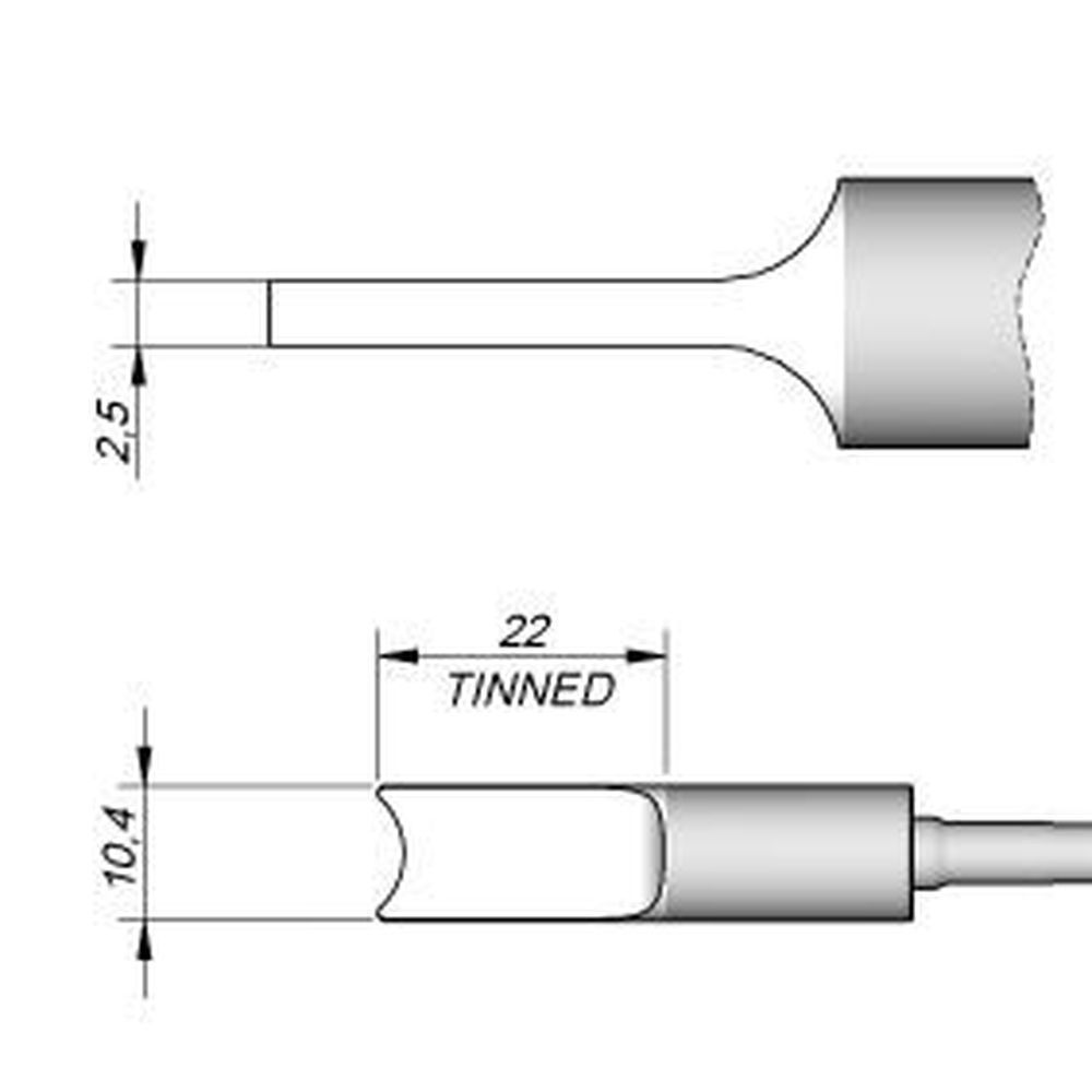 Наконечник JBC C470-038 для пайки разъёмов 10,4 мм (с большой залуженной площадью)
