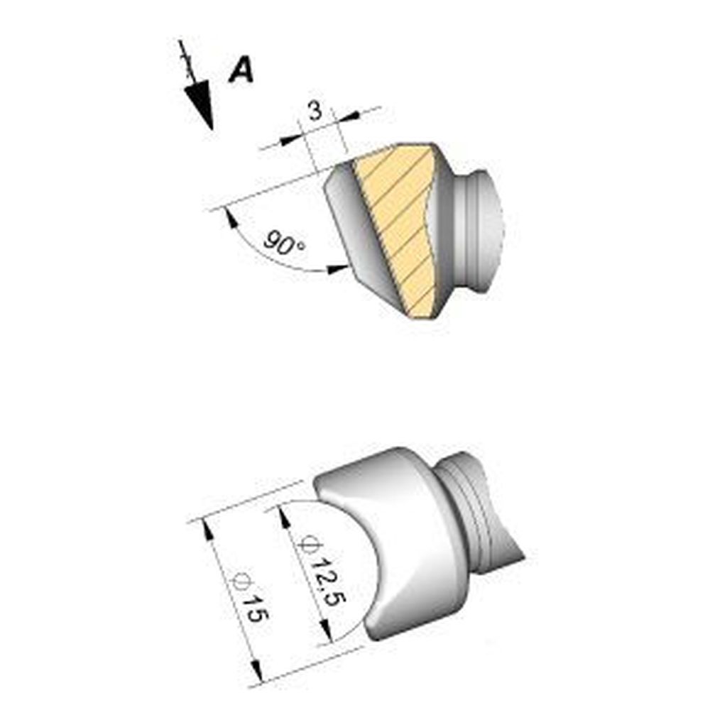 Наконечник JBC C470-041 для пайки пинов и кабельных соединений 12,0 мм