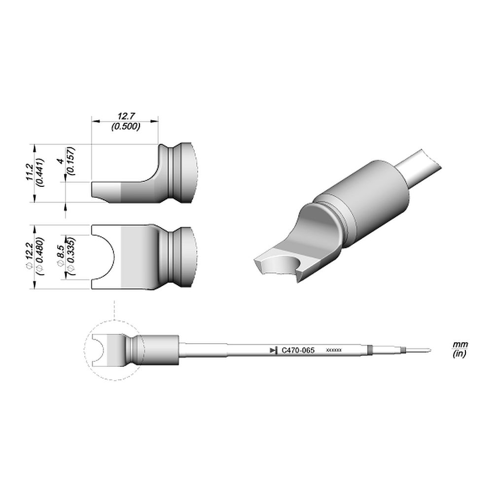 Наконечник JBC C470-065 для пайки кабелей и соединений 8,5 мм