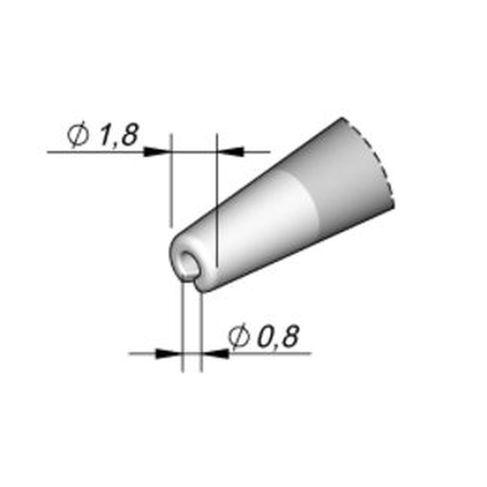 Наконечник JBC C560-012 HT для очистки контактных площадок 0,8 мм