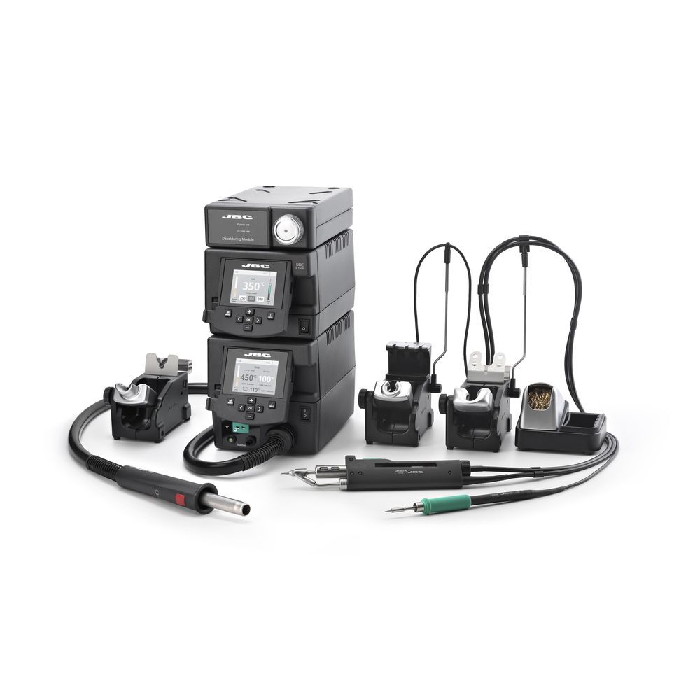 Профессиональная ремонтная станция JBC RMSE-2D с электрическим компрессором MSE-A и термовоздушным блоком