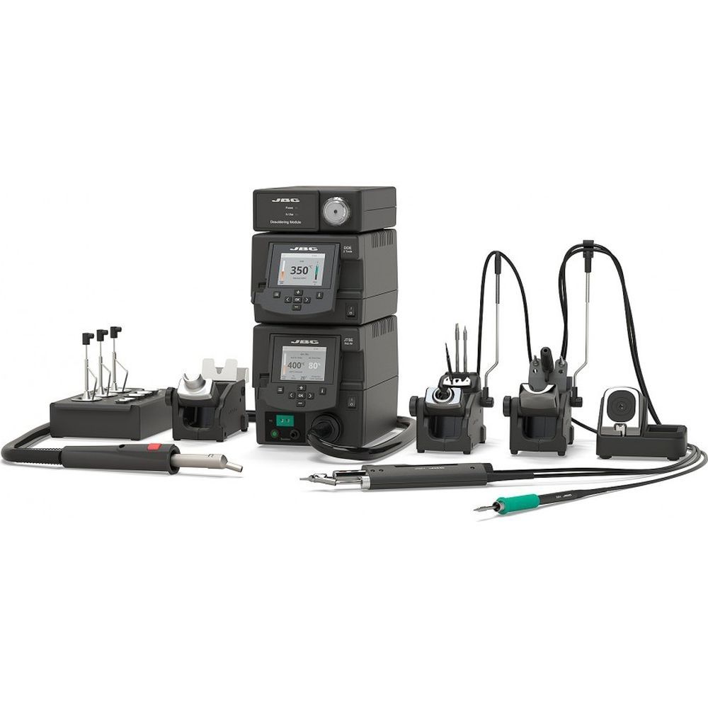 Профессиональная ремонтная станция JBC RMSE-2QE с электрическим компрессором MSE-A и термовоздушным блоком