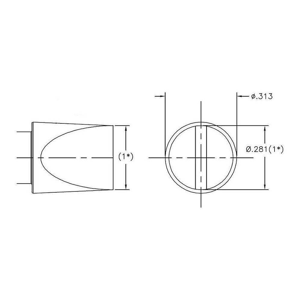 PACE 1128-0056. Наконечник WJS HP 7,14мм клиновидный