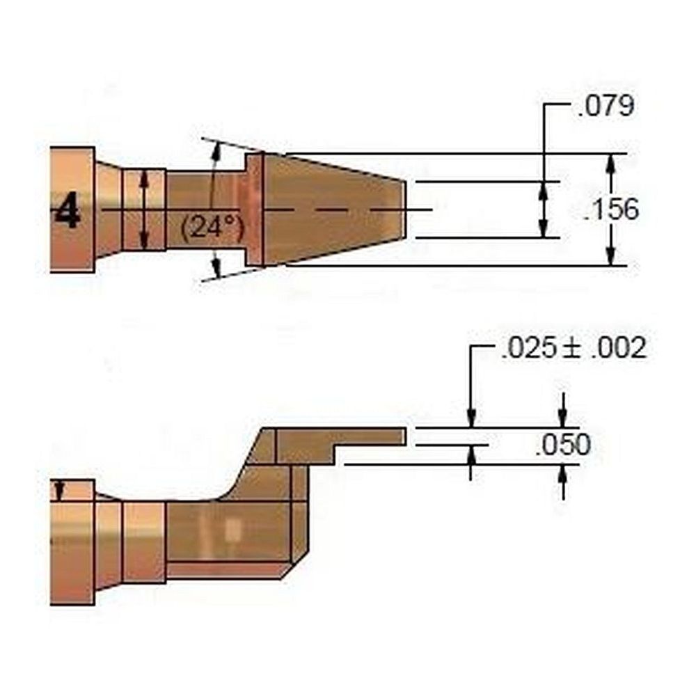 PACE 1128-1004. Наконечник WJS для MT100 0.7х2.0мм