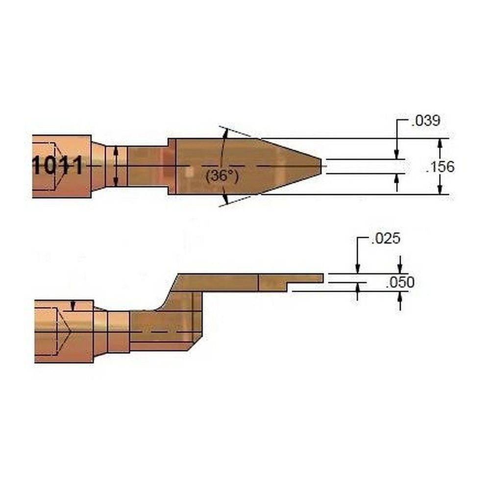 PACE 1128-1011. Наконечник WJS для MT100 1х8.5мм
