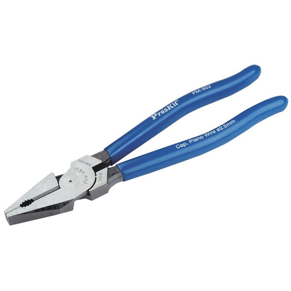 Плоскогубцы электрика ProsKit PM-903 с мощным бокорезом (225 мм.)