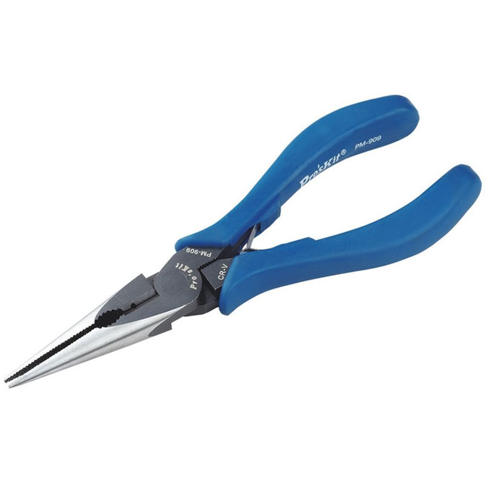 Длинногубцы-стриппер с режущими кромками ProsKit PM-909. (170 мм.)