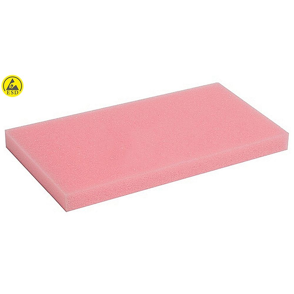 Warmbier 4920.0.32. ESD-Schaumstoff rosa, glatt 253 x 153 x 20 mm