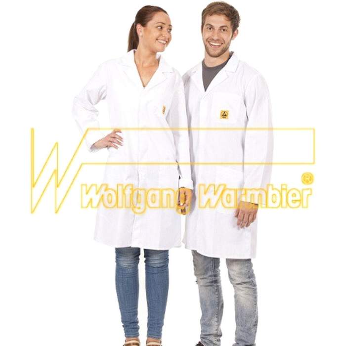 Warmbier 2610.AM160.XXXL. Warmbier ESD-Arbeitsmantel AM-160, Größe XXXL, Farbe weiß