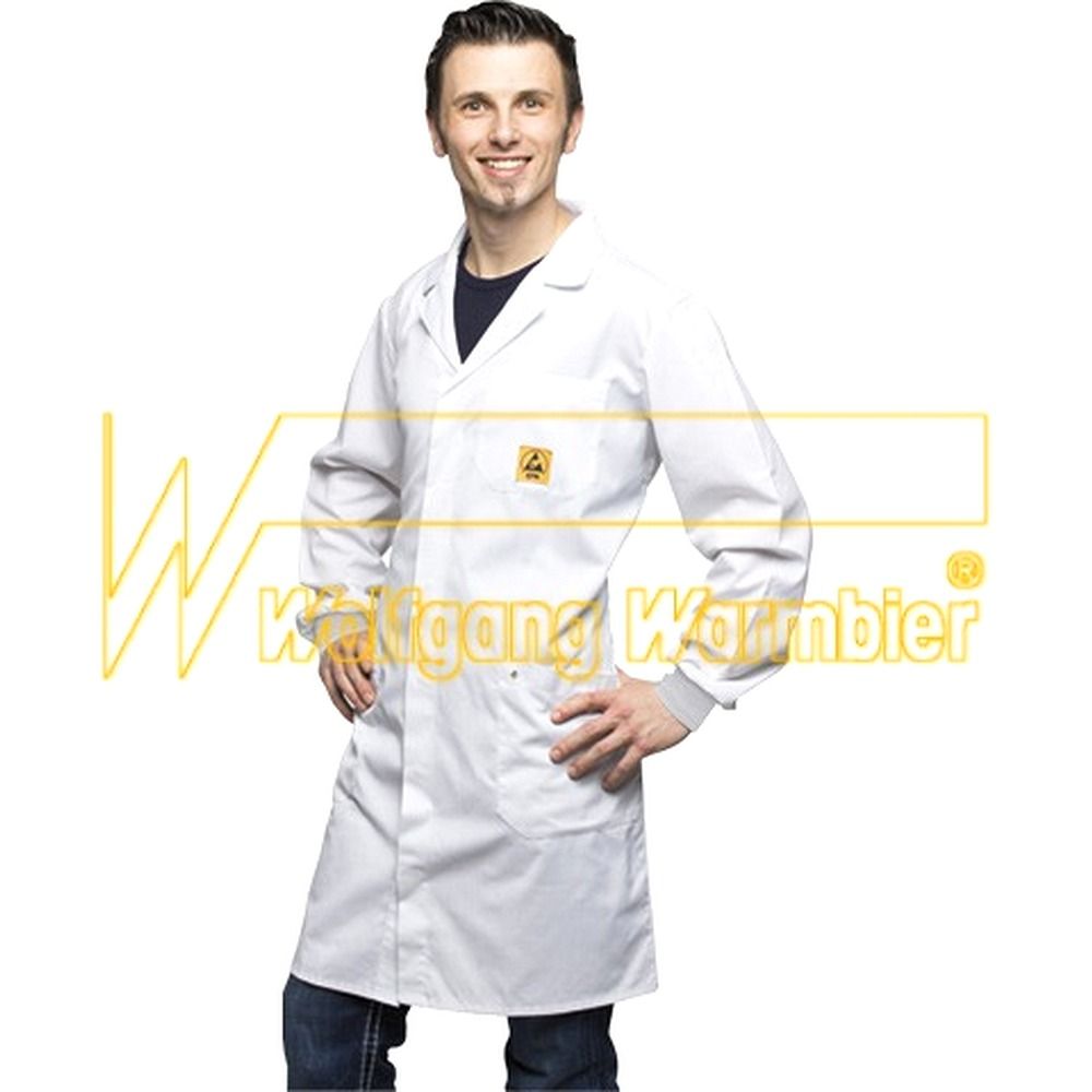 Warmbier 2615.AM160.C.XS. ESD Arbeitsmantel, XS, weiß