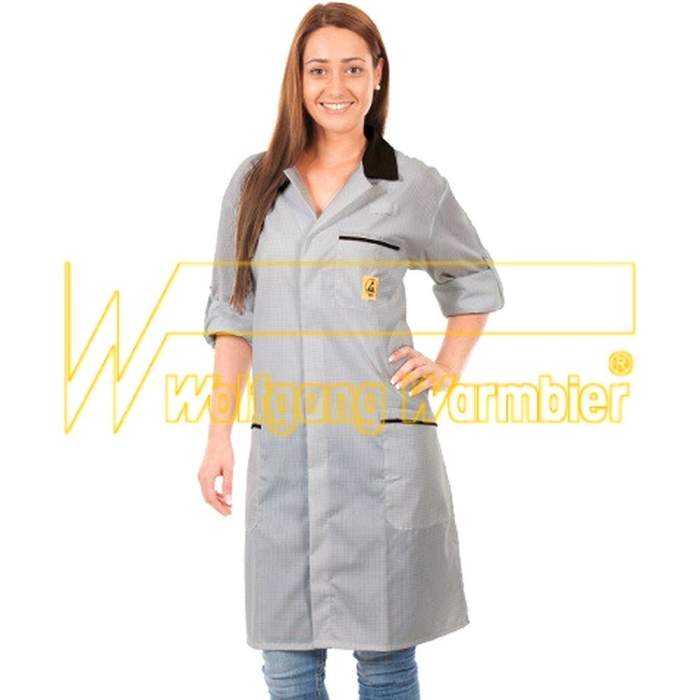 Warmbier 2618.AM160.G.XXXXXL. ESD Arbeitsmantel, 5XL, grau