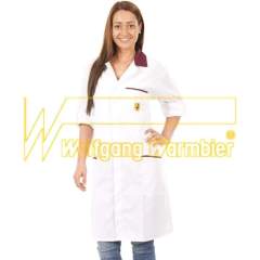 Warmbier 2618.AM160.W.BX.XXXL. ESD Arbeitsmantel, XXXL, weiss/rot