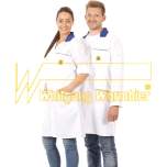 Warmbier 2618.AM160.W.M. ESD Arbeitsmantel, M, weiss/blau