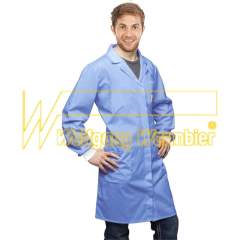 Warmbier 2635.AM160.C.3XL. ESD Arbeitsmantel, XXXL, blau