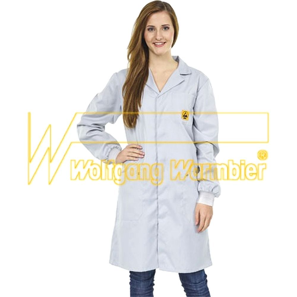 Warmbier 2645.AM160.C.L. ESD Arbeitsmantel, L, grau