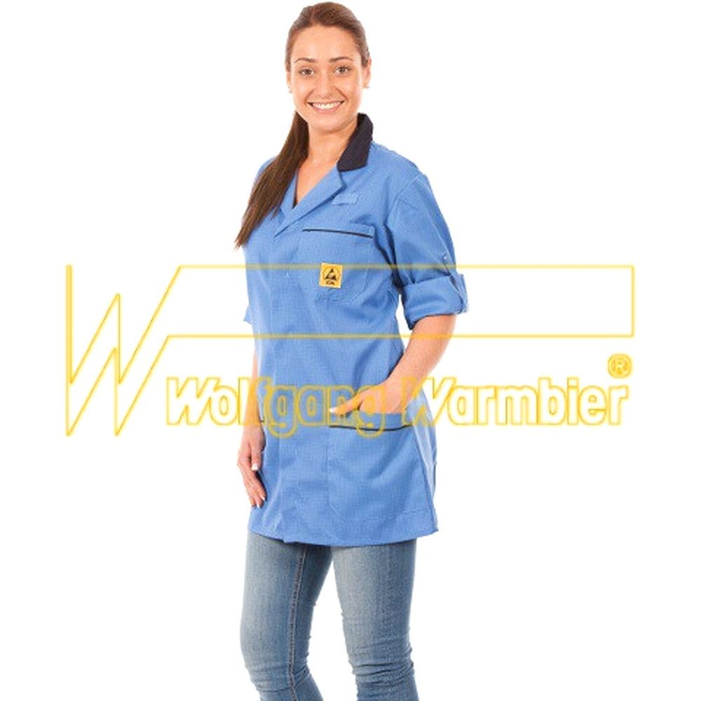 Warmbier 2660.KL160.B.M. ESD Arbeitsmantel, M, blau
