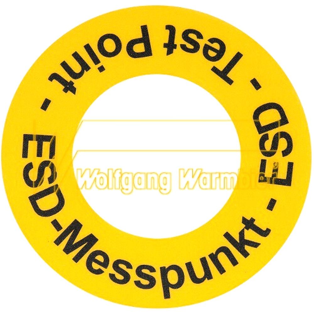 Warmbier 2822.1.MP.DE. Bodenmarkierungsaufkleber ESD-Messpunkt