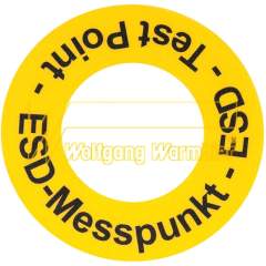 Warmbier 2822.1.MP.DE. Bodenmarkierungsaufkleber ESD-Messpunkt