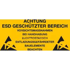 Warmbier 2850.150300.D. Warmbier ESD Aufkleber, ESD, deutsch, 150 x 300 mm