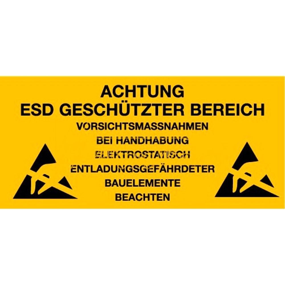 Warmbier 2850.300500.D. Warmbier ESD Aufkleber, ESD, deutsch, 300 x 500 mm