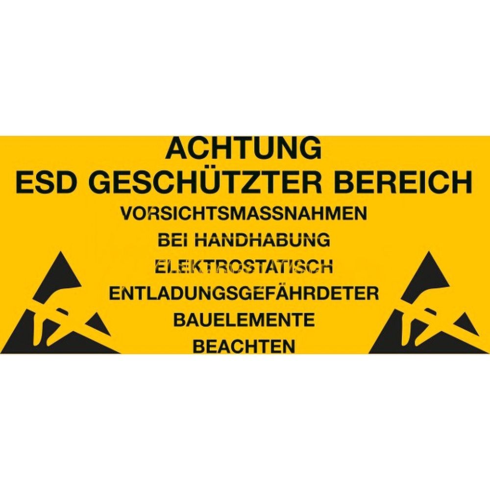 Warmbier 2850.300500.KS.D. Kunststoffschild zum Aufhängen, ESD, deutsch