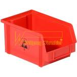 Warmbier 5321.R.3Z. Warmbier IDP-STAT-Sichtlagerkasten, ESD, 350 x 200 x 145 mm, rot